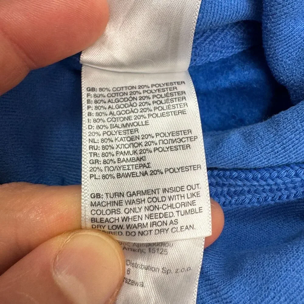 The North Face Half Dome Graphic Hoodie Pullover Sweatshirt Mens Medium Blue